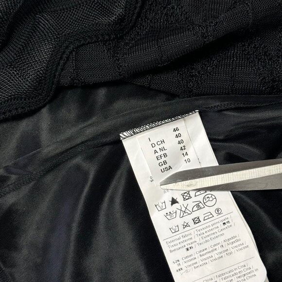 NWT Missoni Midi Skirt Sz.L /46 Black Knit Textured A-Line Designer 90s Italian - Picture 12 of 14